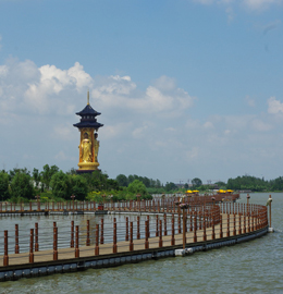 江蘇姜堰市溱湖風景區(qū)浮橋