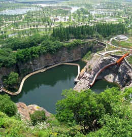 上海辰山植物園景觀浮橋工程